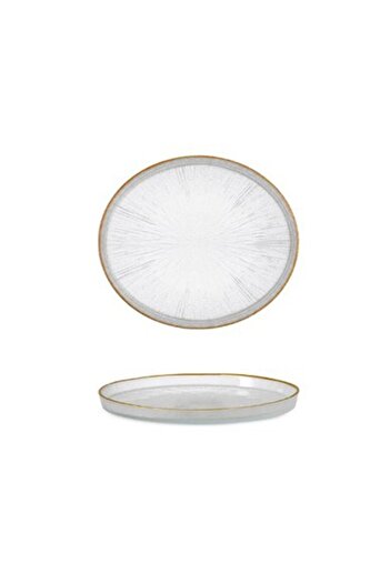 İpek 16 cm Rexy Glass Plate - Gilded
