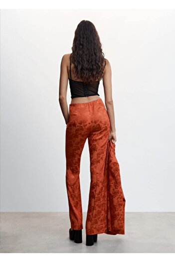 MANGO Woman Dökümlü Jakar Pantolon