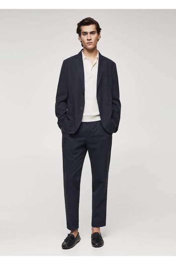 MANGO Man Tapered Pleated Trousers