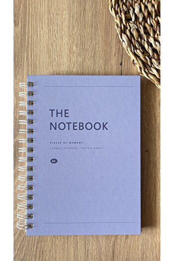 Fark Tanıtım Hard Cardboard Cover Spiral 80 Sheets Unlined A5 Notebook (Lavander Cover Color)