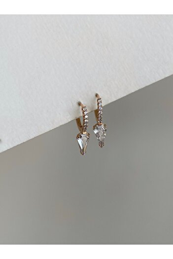Owentis Steel Rose Gold Diamond Cut Stone Diandra Earrings - Non-darkening-