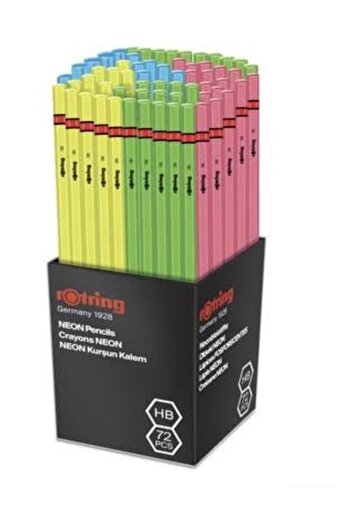 Rotring HB Neon Pencil 72 Pack