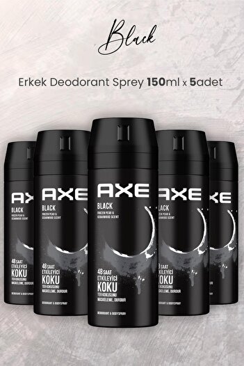 Axe Black Erkek Deodorant Sprey 150 ml x 5 Adet