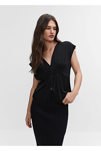 MANGO Woman Knot detailed T-shirt