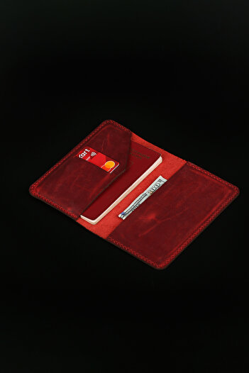 Lost Slope Leather Passport Wallet - Real Leather & Handmade
