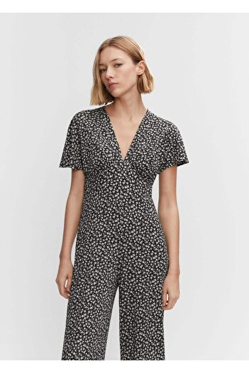 MANGO Woman Logo Patterned Jumpsuit