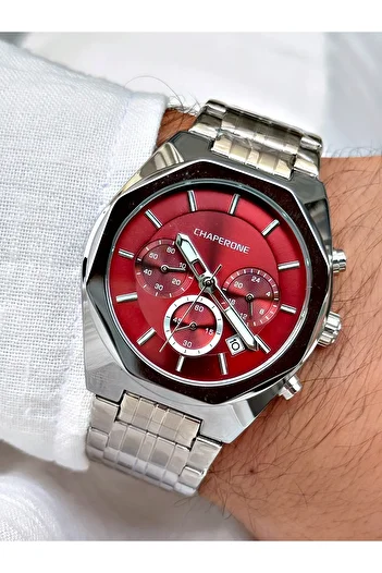 Chaperone Silver Color Functions Active Steel Strap Men's Wristwatch + BRACELET By Reward