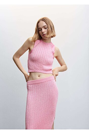 MANGO Woman Knitwear rib blouse