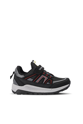 Slazenger Kross Ktn Kids Velcro Black / Red Casual Sports Shoes