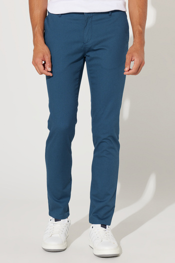 ALTINYILDIZ CLASSICS Чоловічі штани Indigo Slim Fit з бавовняної еластичної тканини, що тонко облягають фігуру