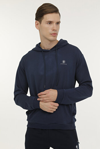 lumberjack M-SN73 BASIC HOODIE 2PR Ανδρικό φούτερ Navy Blue