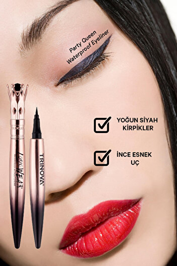 Trinova Party Queen Waterproof Eyeliner- Suya Dayanıklı Siyah Eyeliner