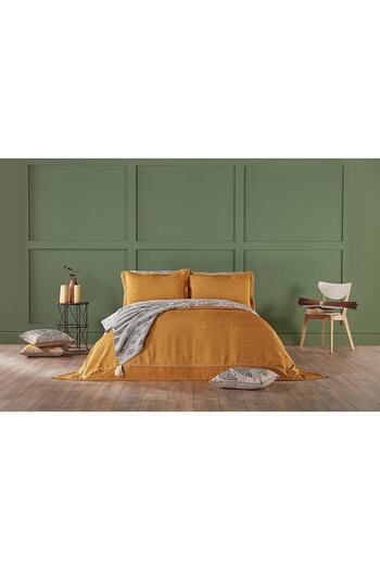 Doqu Home Parma Yatak Örtüsü Sarı - Çift Kişilik