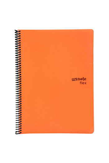 Umur Kırtasiye Mynote Flex Neon Spiral A4 96 Sheets Checkered PP Notebook 1 Piece