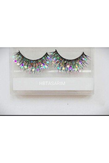 hbtasarim Glitter Simli Takma Kirpik