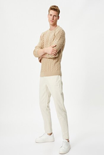 Koton Beigefarbener Herrenpullover