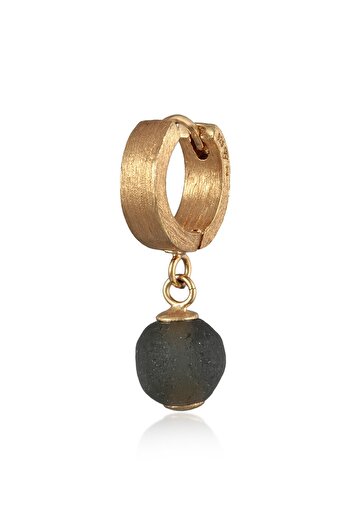 KUZZOI Ohrringe Herren Tek Creole ve Glasperle 925 Silber