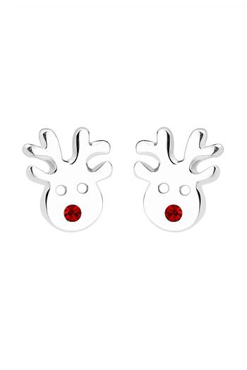 ELLI Ohrringe Kinder Rentier Kristalle 925 Silber