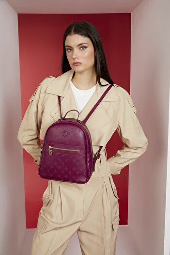 Pierre Cardin Cherry Print Women's Backpack 05Po22Y1541