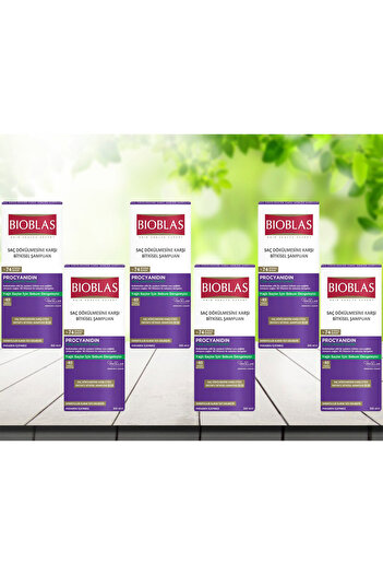 Bioblas Shampoo Against Hair Loss and Oiling 360 ml 6 Pieces