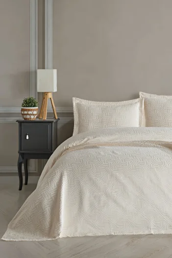 BİRHOME Bianca Double Bedspread Set (cream)