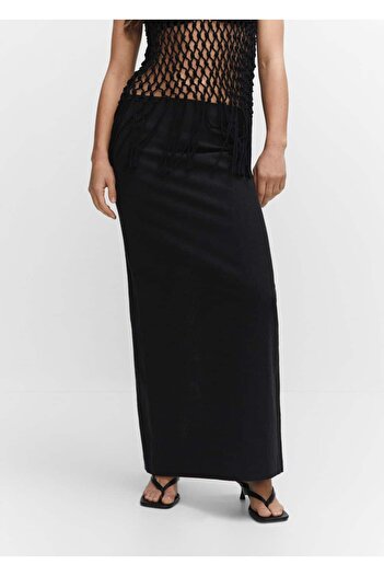 MANGO Woman Slit long skirt