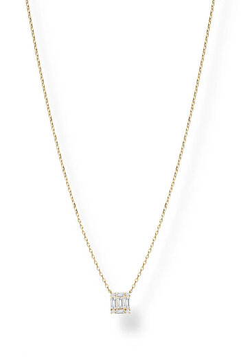Joy of Jade Cristal Kolye 1 Mikron 18 Ayar Altın Kaplama (925 Ayar Gümüş Üzerine), Zirkonyum