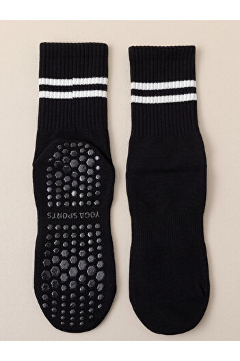 XTR Fitness - Professional Non-Slip Sole Black Socks for Yoga and Pilates