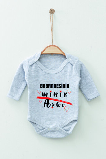 ADABEBEK 100% Cotton Grandma's Little Love Long Sleeve Bodysuit Baby Bodysuit