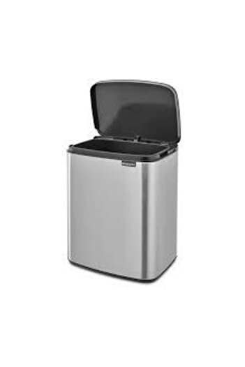 Brabantia Matte Chrome Trash Can 12L