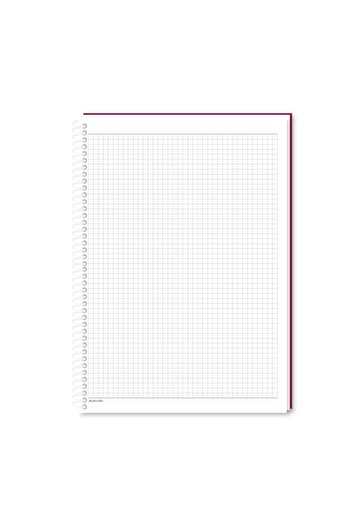 KESKİN COLOR CHECKED 16X22 CM 80 SHEETS PLASTIC COVER WIRE NOTEBOOK WHITE COLOR PAGE POINT PATTERNED