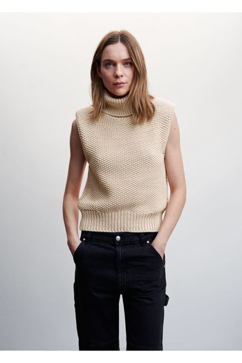 MANGO Woman Turtleneck Knitwear Vest