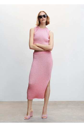MANGO Woman Knitwear rib blouse