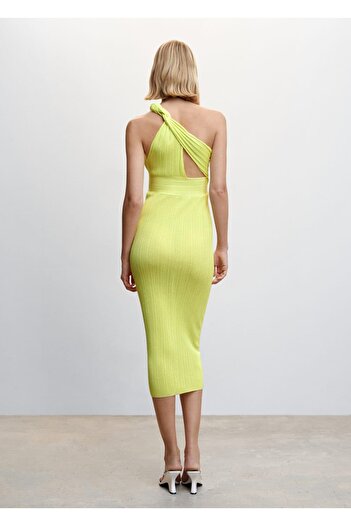 MANGO Woman Yırtmaçlı Asimetrik Elbise