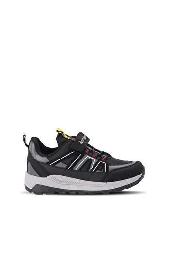 Slazenger KROSS KTN Çocuk Cırt Cırtlı Siyah / Beyaz Günlük Spor Ayakkabısı