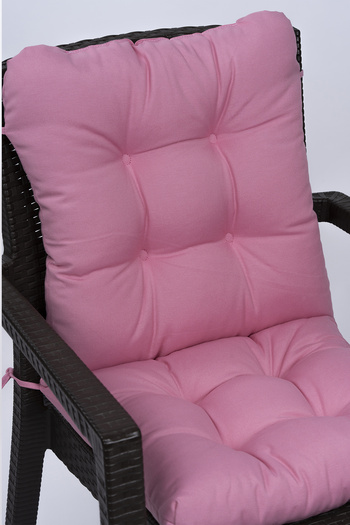 ALTINPAMUK Neva Pofidik Pink Backrest Chair Cushion with Special Stitched Laces, 44X88 cm