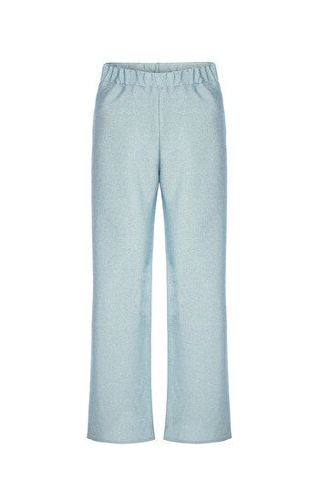 Gülşah Evecen Special Design Glitter Baby Blue Trousers