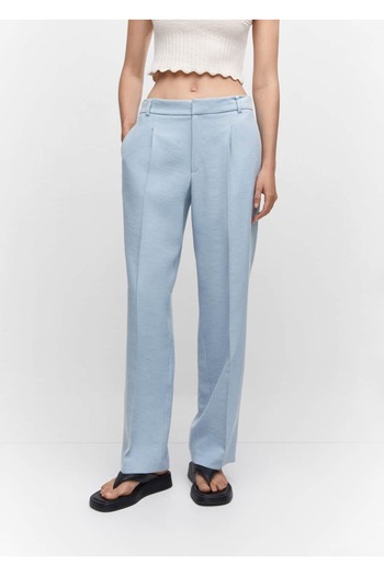 MANGO Woman Pleated straight cut pants