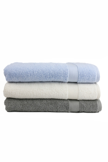 Taka Fabrics Хвиля 100% бавовна Рушник для рук, обличчя, гостей 3 штуки Розмір 70x140 см Набір Екрю-сірий-блакитний