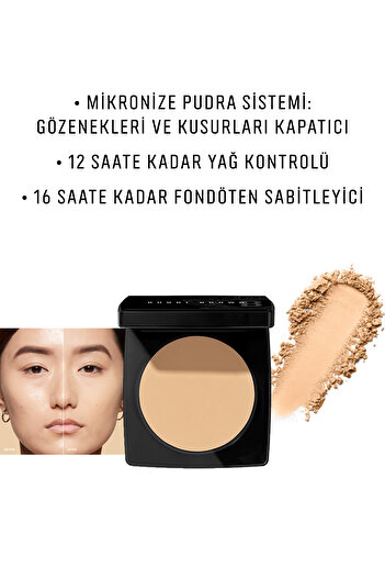 BOBBI BROWN Sheer Finish Pressed Powder Kompakt Pudra - Soft Sand 716170294322