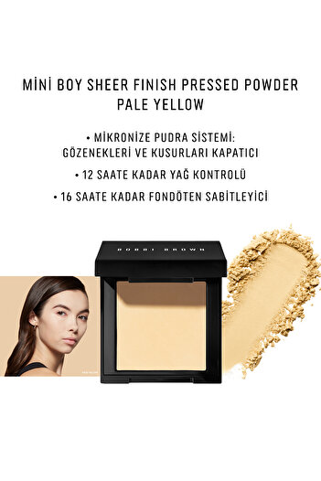 BOBBI BROWN Mini Sheer Finish Pressed Powder Kompakt Pudra - Pale Yellow 716170296944