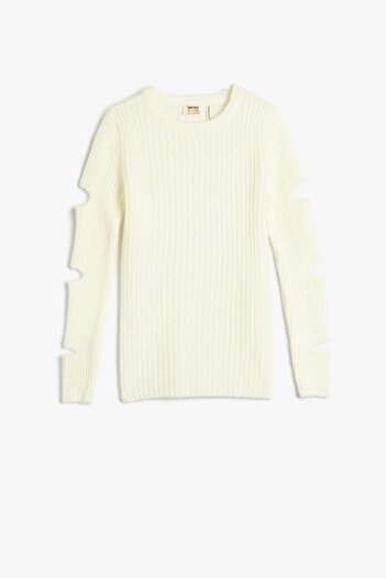 Koton Girl's Ecru Sweater