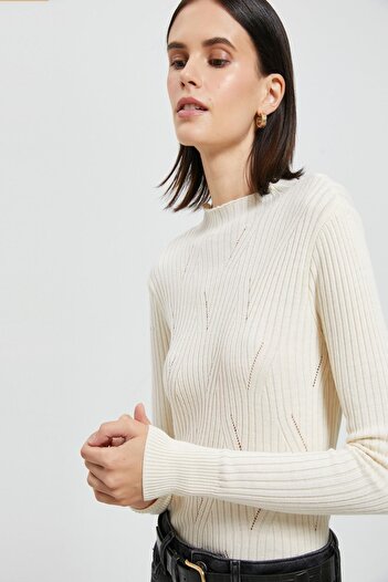 Koton Women's Ecru Sweater