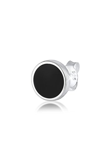 KUZZOI Ohrringe Basic Kreis Geo Trend Emaille 925 Ayar Gümüş