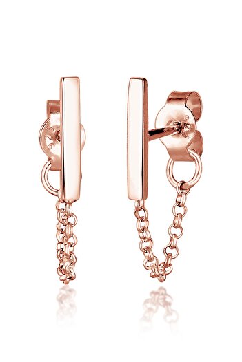 ELLI Ohrringe Kette Trend Geo Basic 925 Ayar Gümüş