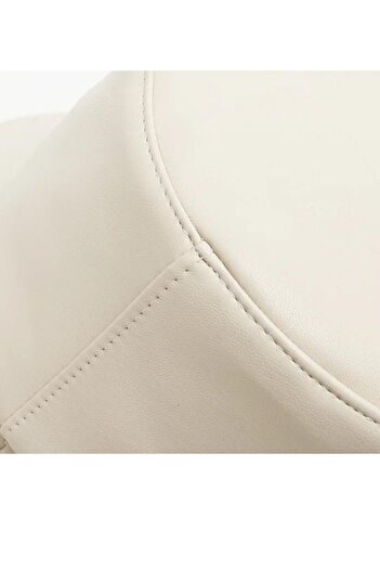 BAHELS Beige Leather Bucket Hat