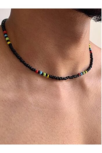 İsabella Accessories Unisex Kum Boncuk Kolye - Erkek Kolyesi