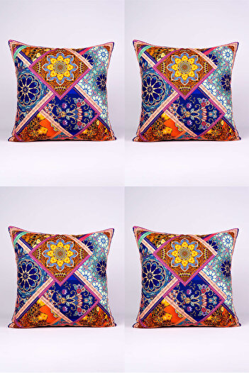 Cango Home Brown Ethnic Vintage Digital Printed Case 4-Piece Set - Otyk450