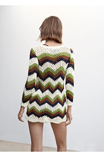 MANGO Woman Kroşe Mini Elbise
