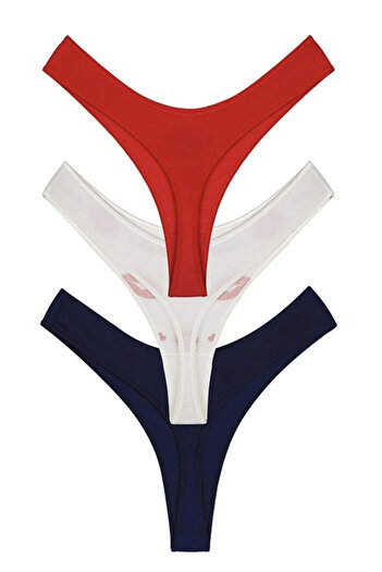 Perita.Life Women's, Kiss Me, Cotton Thong, String 6 Pack